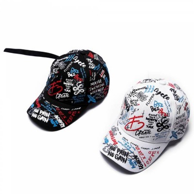 Stylish Specially Designed Random Print Graffiti Kids and Adult Size Baseball Caps